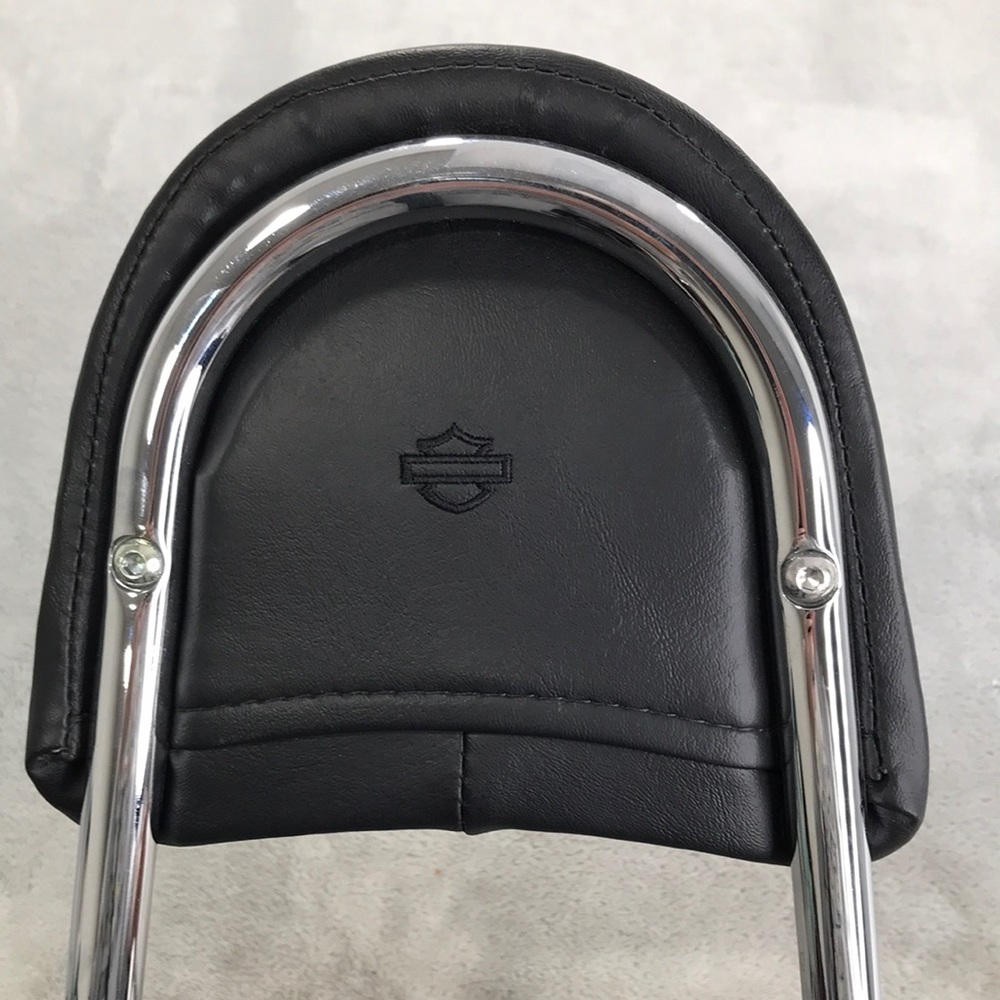 Harley-Davidson Backrest pad with a Chrome sissy Bar Upright